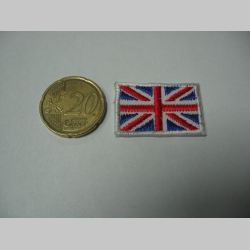  Britská vlajka malá 3 x 2cm  nažehľovacia nášivka (možnosť nažehliť alebo našiť na odev)